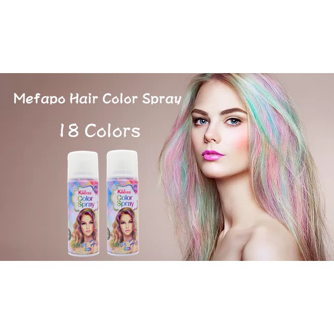Kingyes One Time Use Temporaty Hair Color Glitter Spray Party