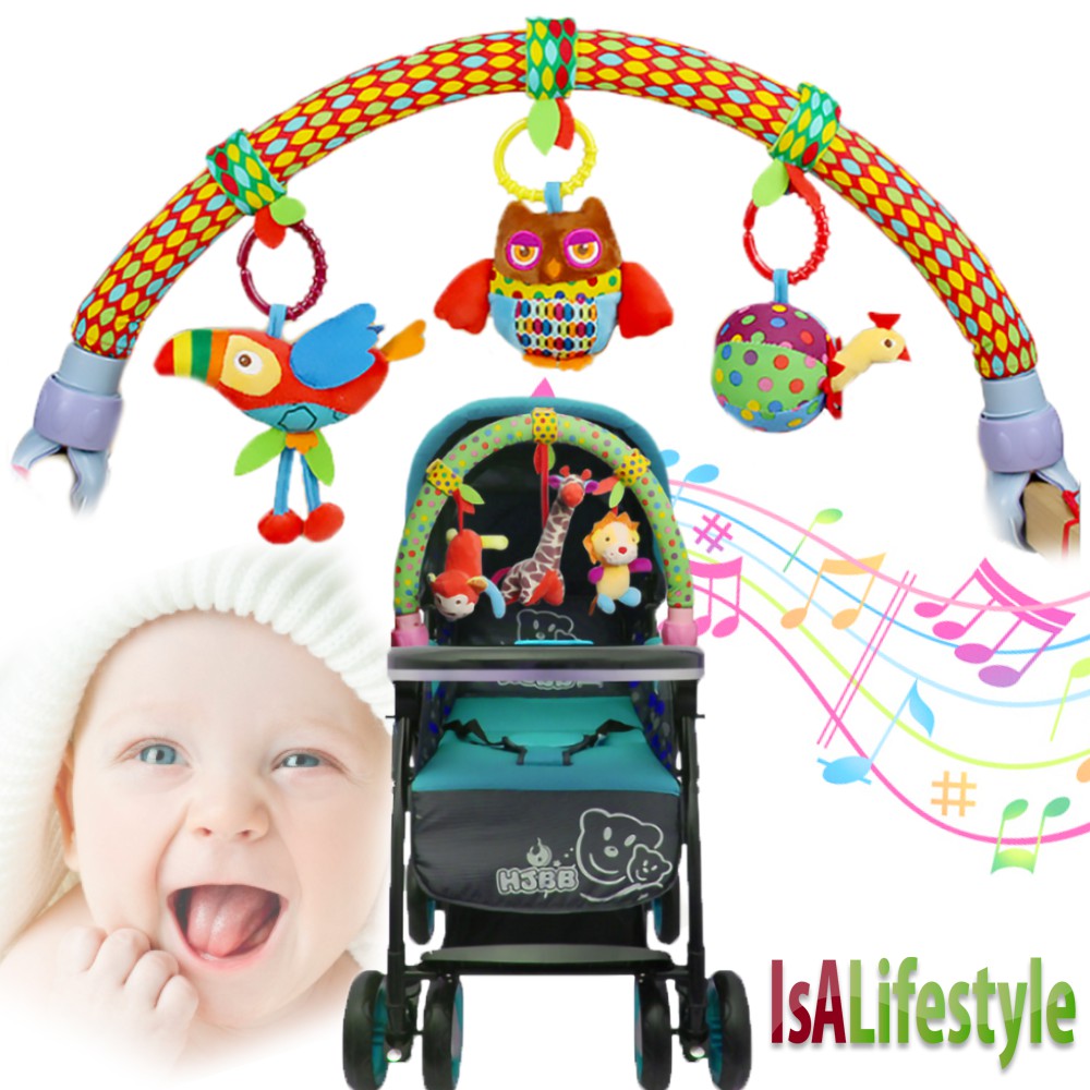 IsALifestyle Musical Arch SKK BABY Alphabet Zoo Mobile Hanging Toys Cute Animals Baby Stroller Toys Crib Cot Toys