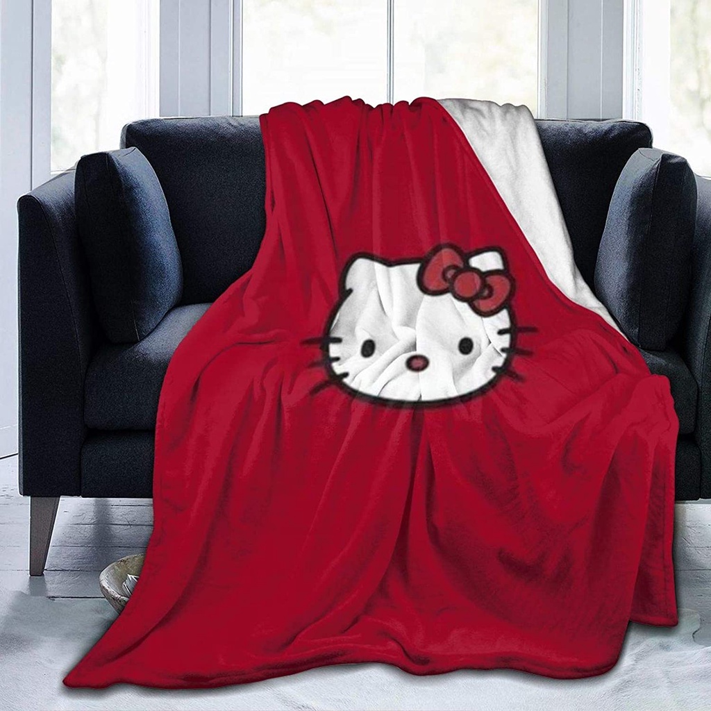 Hello Kitty Soft Warm Coral Fleece 150CM*200CM Throw Plush Blanket  60"*80" Gift 