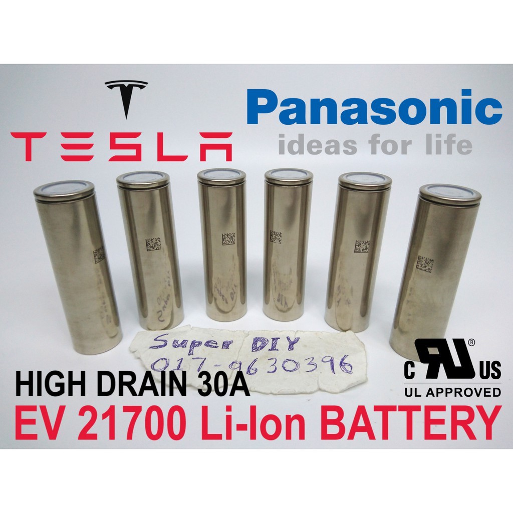 TESLA 21700 Panasonic japan 3.7V 4.2V 5000mAh Rechargeable USA lithium Li-ion high drain power tool EV battery FLASH led