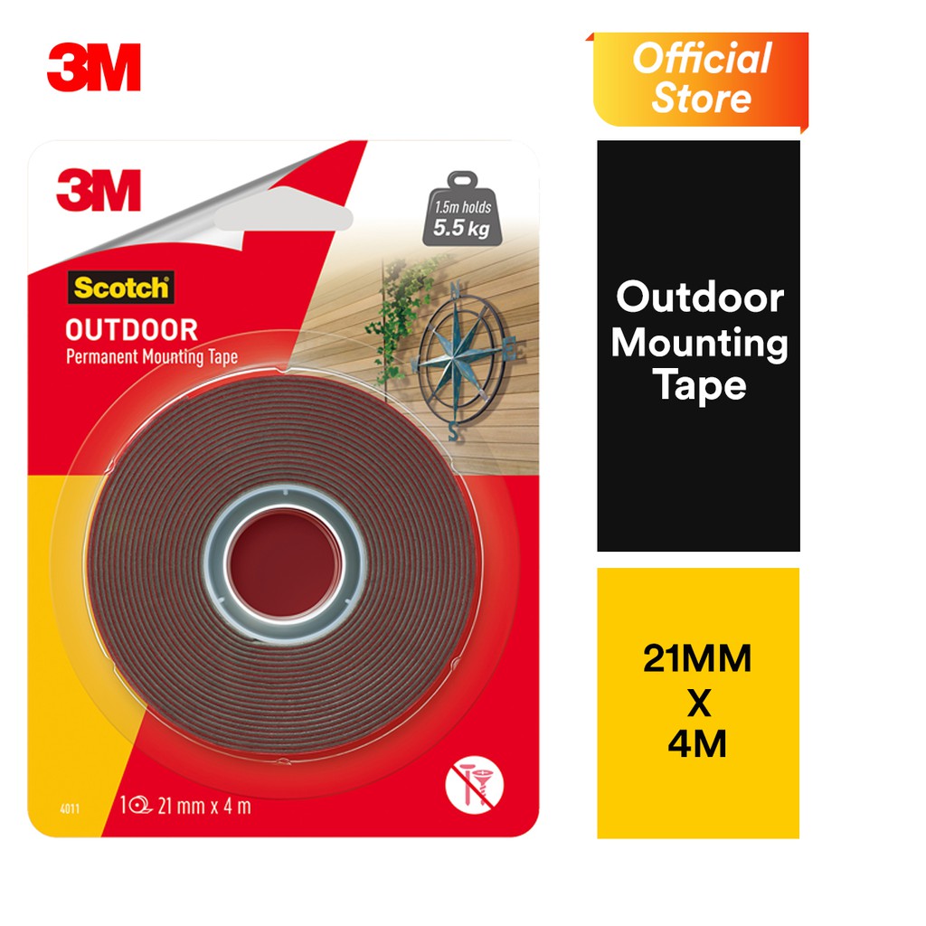 3M Scotch Outdoor Permanent Mounting Tape (21mm X 4m) (1