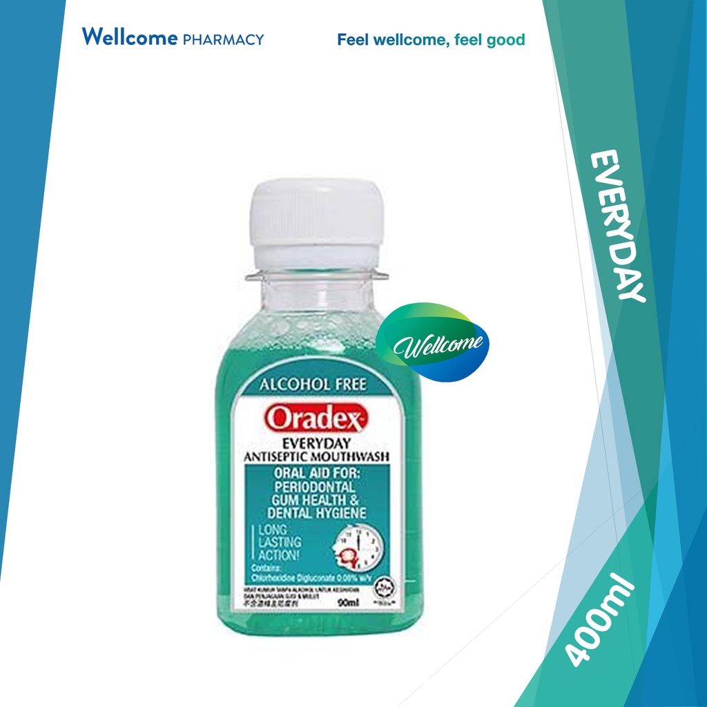 Oradex Everyday Alcohol Free Antiseptic Mouthwash with Chlorhexidine