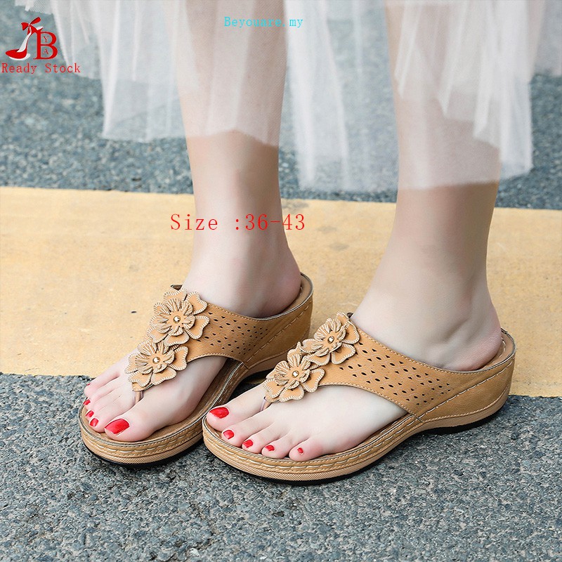 comfortable wedge flip flops