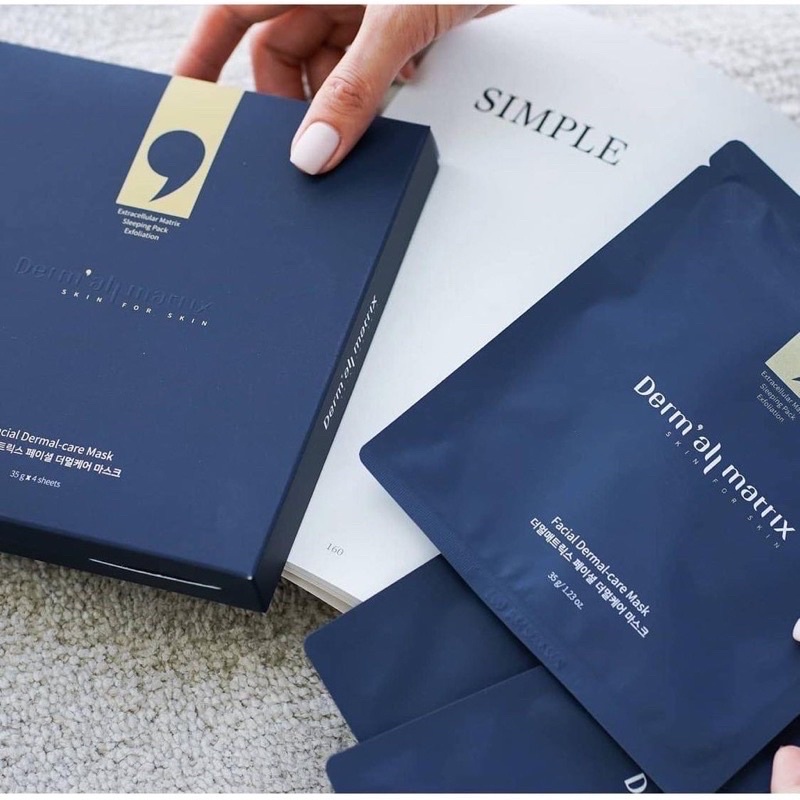 KOREA Derm all Matrix MAGIC FACIAL MASK Dermal-care Mask New Packaging (4sheets) - sleeping mask