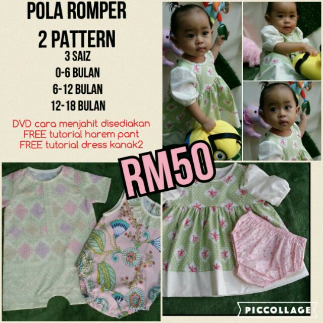 cara melipat rompers baby