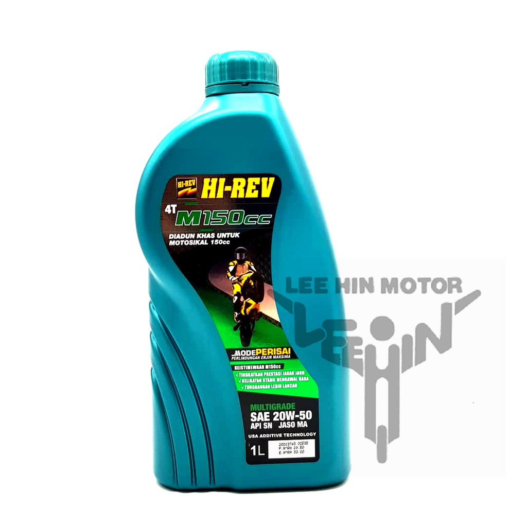 Original Hi Rev Hirev Mineral Multigrade 20w50 M150cc 4t Engine Oil Minyak Hitam Motor Kriss Wave 135lc Lc135 Sym Ex5 Shopee Malaysia