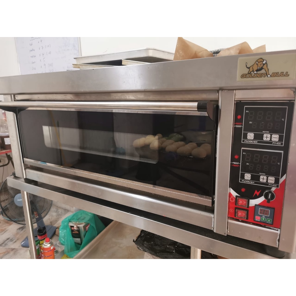 GOLDEN BULL Gas Oven 1 Deck 2 Tray HTG-12 SUS Infrared Heavy-duty Industrial Digital Baking Roasting 重型高生产率煤气烘焙烤箱de