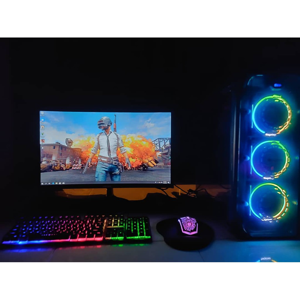 Budget Gaming Pc Desktop 2020 With Intel Ryzen 5 2600 3600 Gtx 1660 Gtx 1650 High Spec Pubg Fullset 24 Monitor Shopee Malaysia