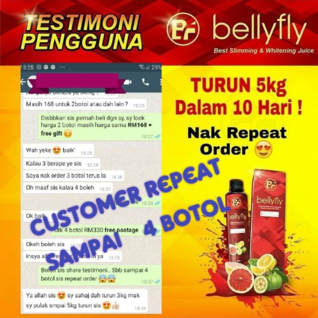 Testimoni bellyfly JusPenawarHerba: CARA