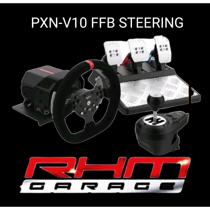 PXN V10 Force Feedback Racing Car Game Steering Wheel 900 Degrees H