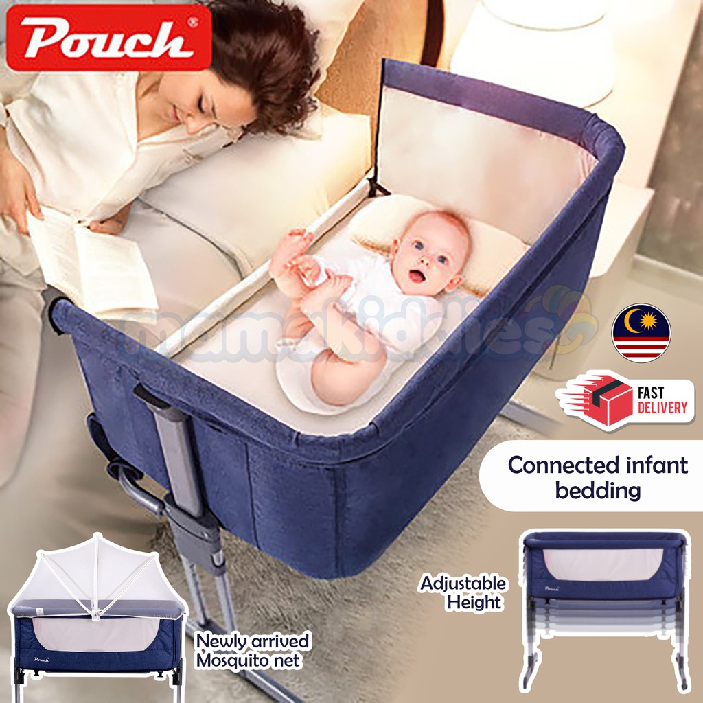 Pouch Baby Bed Side Sleeper Crib Cot Infant Bed Portable Folding