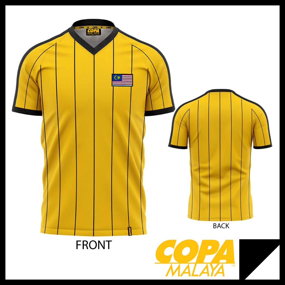 (READY STOCK) Jersi Bola Sepak Retro Malaysia 1983-1984 Yellow Football ...