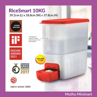 Original Tupperware | RiceSmart 10kg Rice Keeper Rice Dispenser Rice ...
