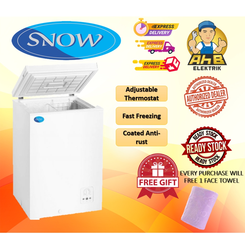 SNOW BD(W) 100L Chest Freezer Top Lifting New R600a | Shopee Malaysia