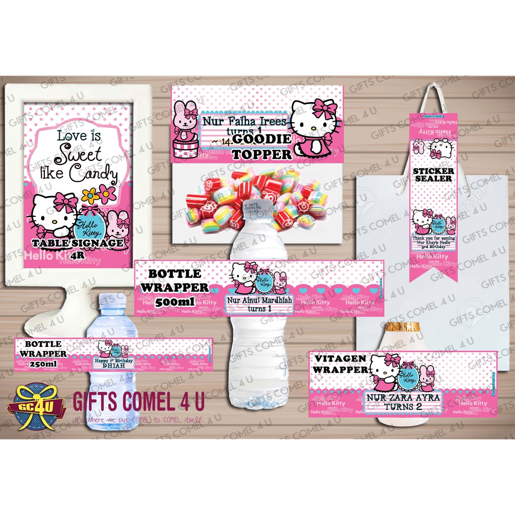 design 6 6 Personalised Unicorn Birthday Party Kit Kat Wrappers 