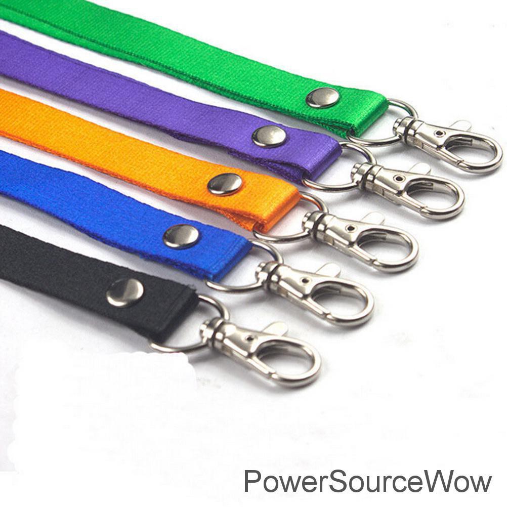 Blue STAFF ID Neck Strap Lanyard Metal Clip /& Purple Card Badge Work Pass Holder