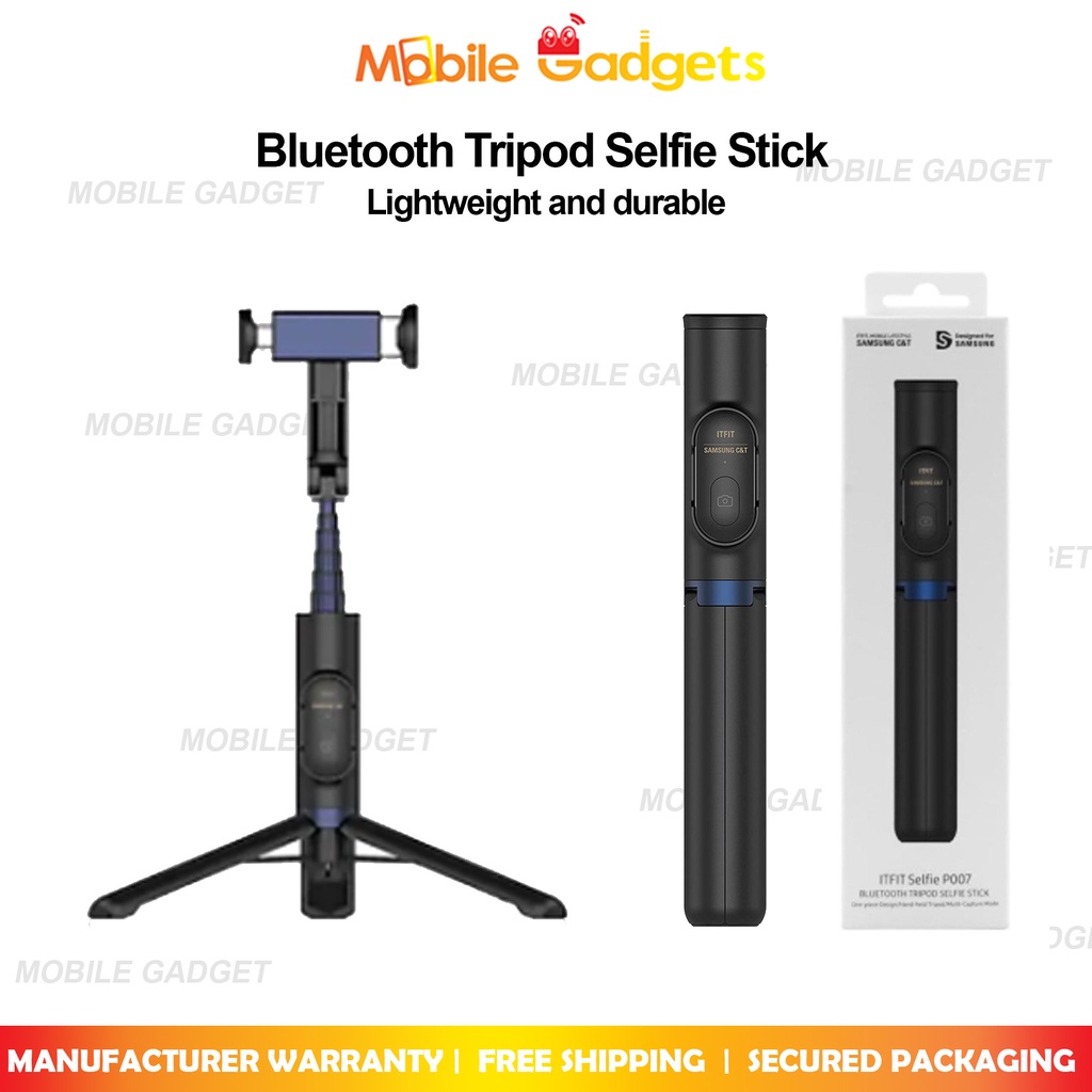 Samsung Itfit Selfie P007 Bluetooth Tripod Selfie Stick Original New Set Shopee Malaysia