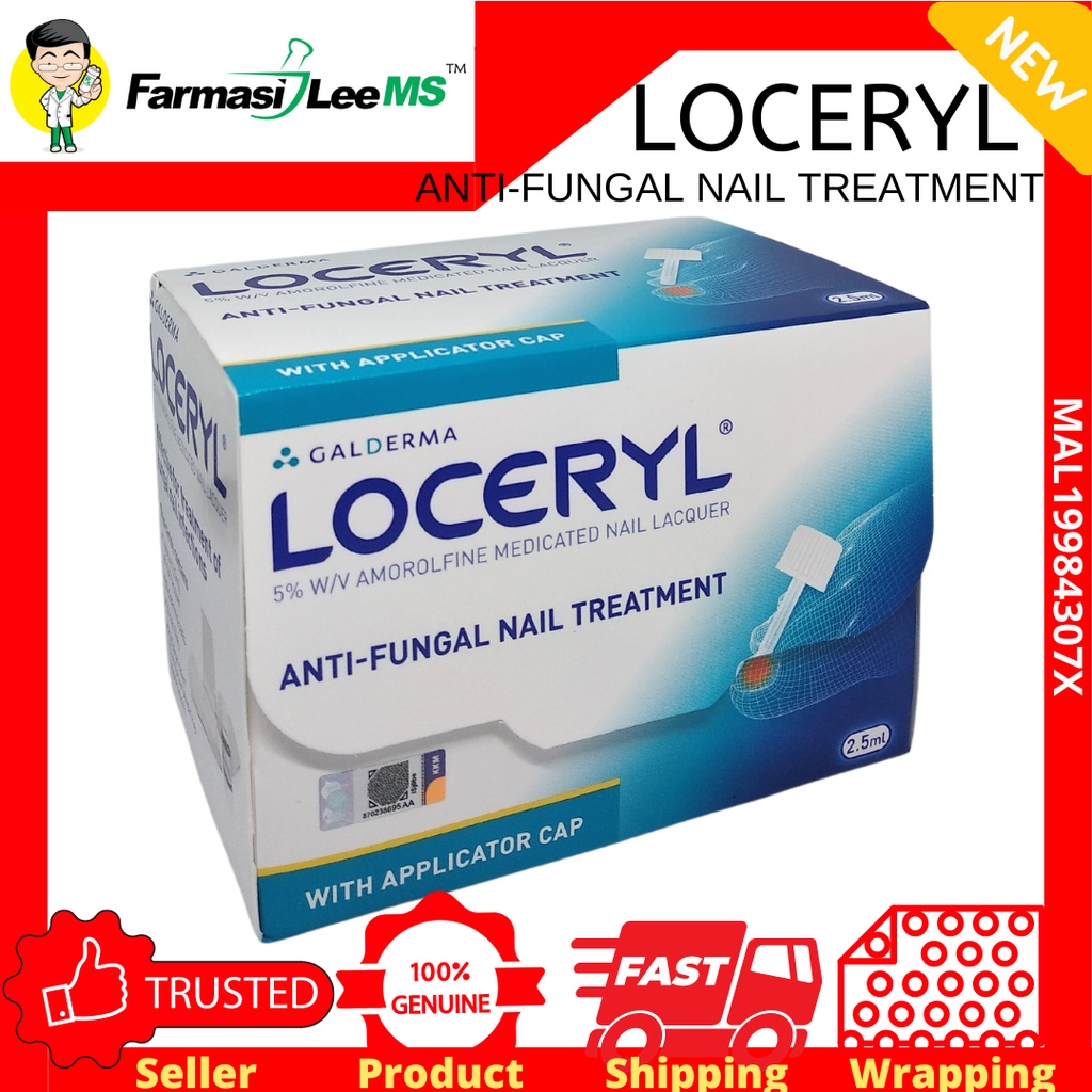 Loceryl Anti Fungal Nail Treatment 2.5ml (Exp 02/2025) 5 w/v Amorolfine Medicated Nail Lacquer