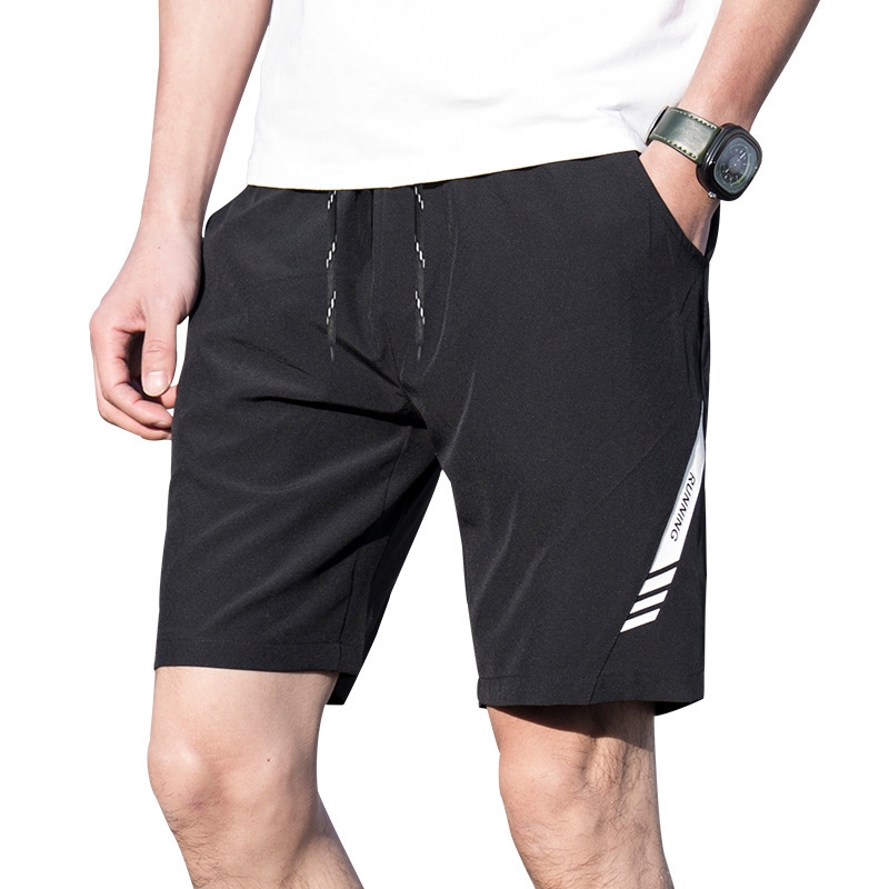 black slack shorts