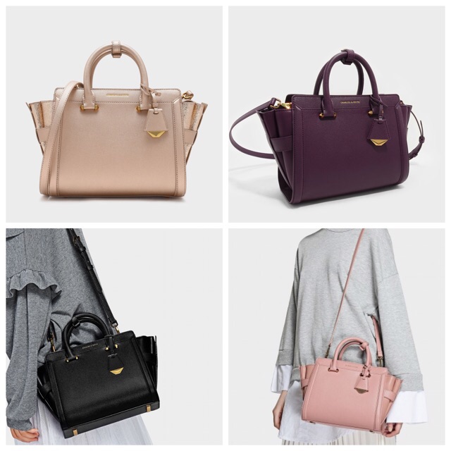 charles and keith structured city bag