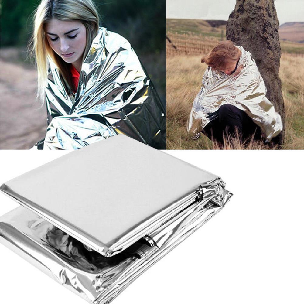 Outdoor Reflective Emergency Blanket First Aid Rescue Survival Kit Gear