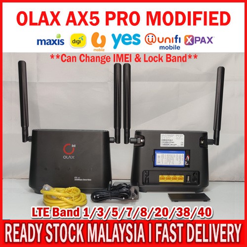 OLAX AX5 PRO V1 V2 WITH BATTERY MODIFIED 4G LTE MODEM ROUTER UNLIMITED ...