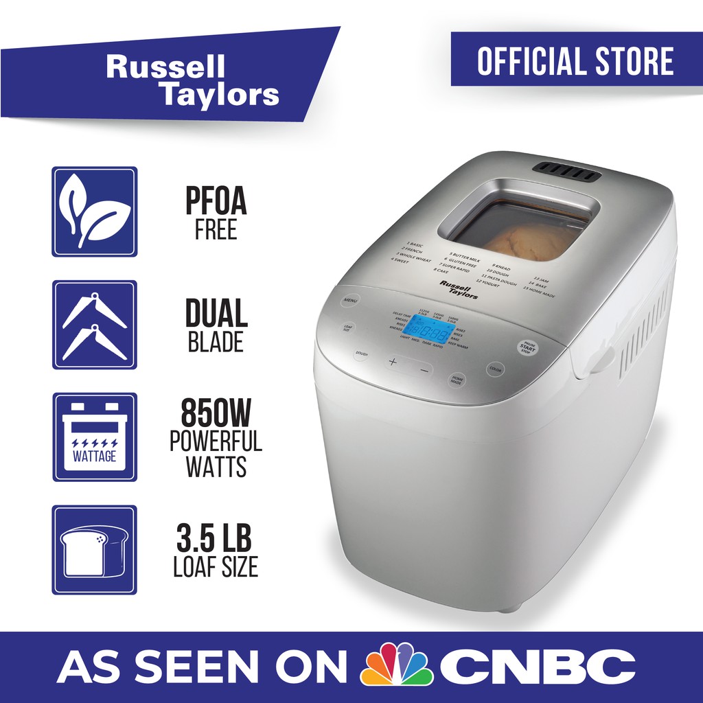 Russell Taylors XL Bread Maker Dual Blade (3.5LB) BM30 Shopee Malaysia