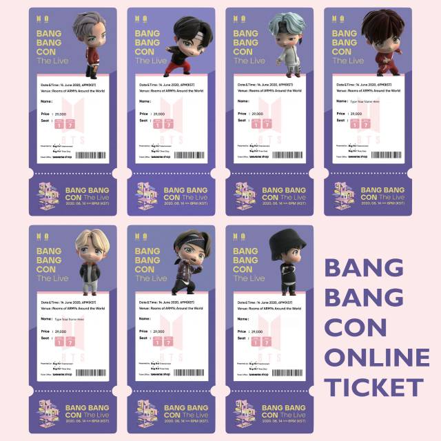 bts bangbangcon online ticket tickets shopee malaysia