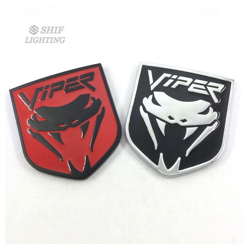 1x Metal VIPER Cobra Snake Logo Car Auto Emblem Badge Sticker Decal Ford Mustang