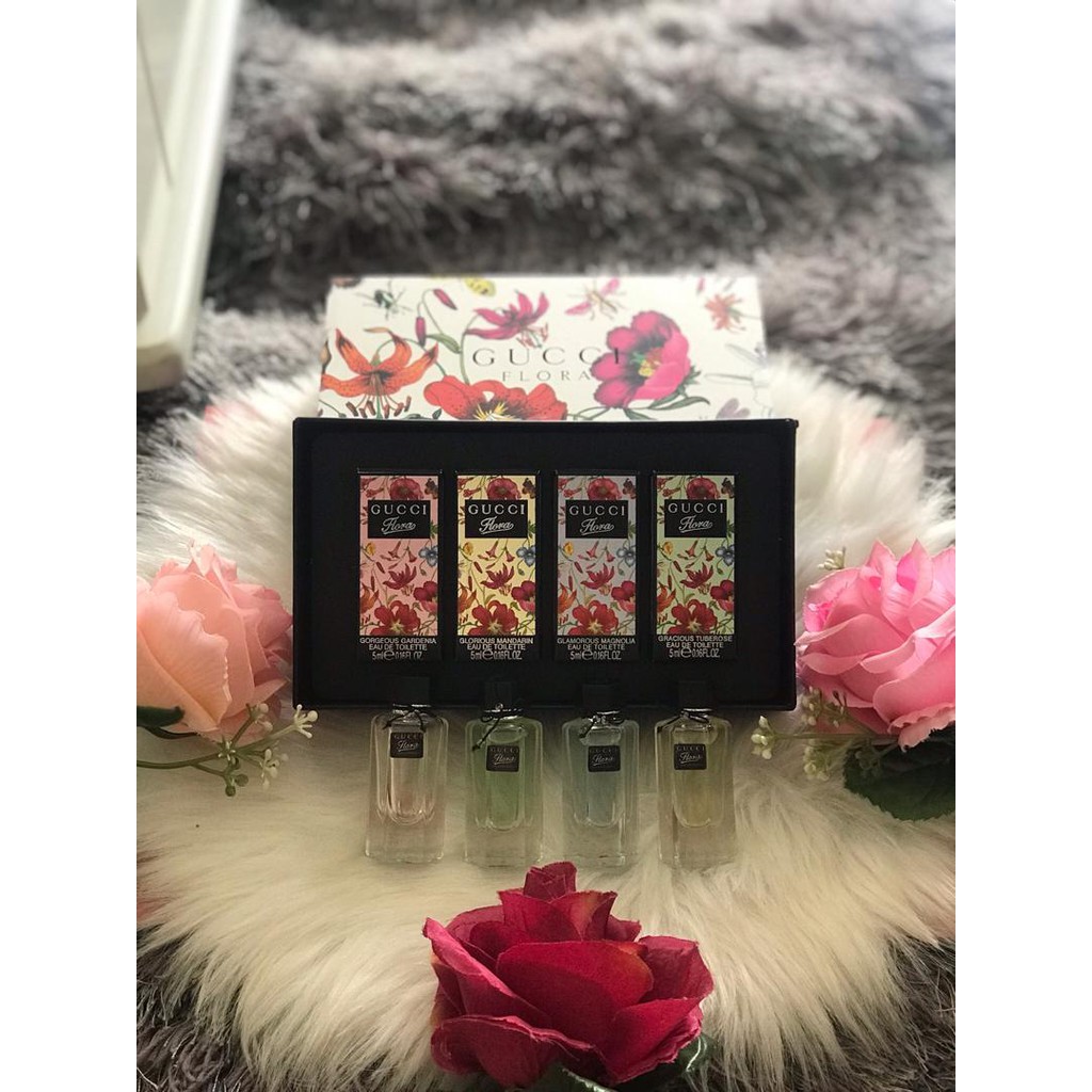 gucci flora mini perfume set