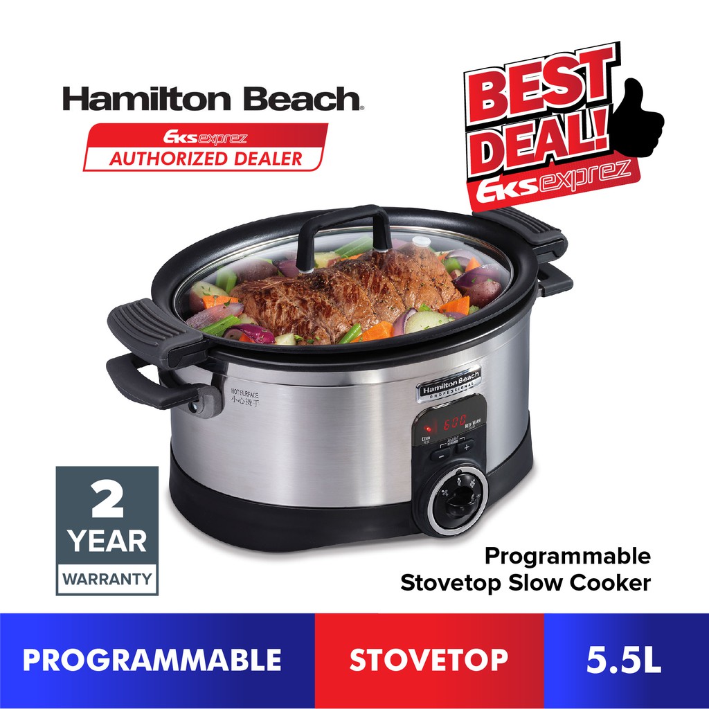 Hamilton Beach Professional Programmable Stovetop Slow Cooker (5.5L) 33999-SAU