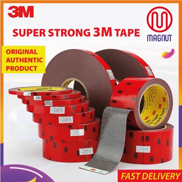 3M SUPER STRONG TAPE / water proof / heavy duty / outdoor / vehicle tape/  foam tape / double sided tape | Shopee Malaysia