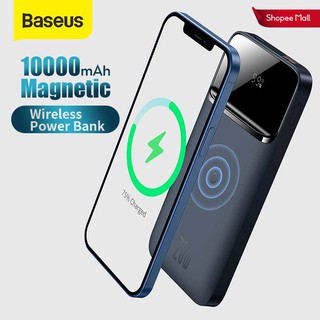 Image of Baseus 20W 10000mAh Magnetic Wireless Quick Charging Power Bank Digital Display Compatible Forr iPhone 11 12 Huawei Xiaomi Samsung
