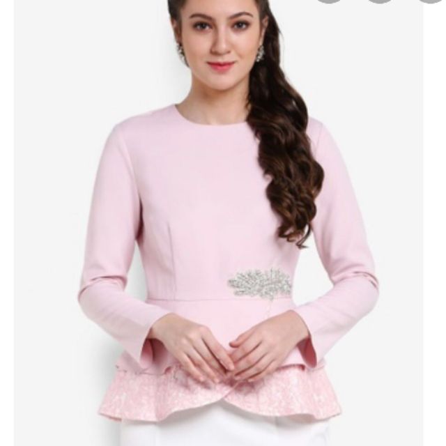 zalia peplum top