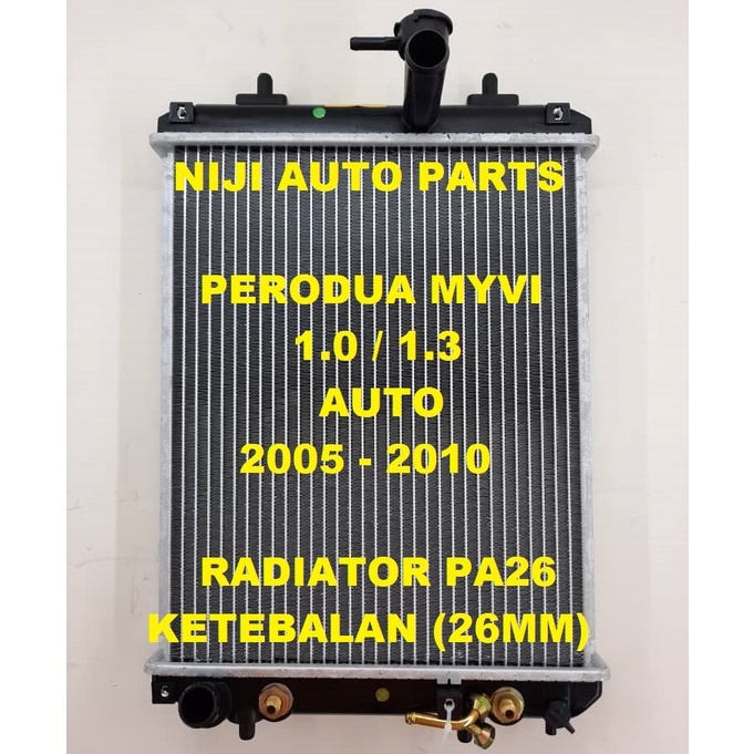 Radiator Perodua Myvi Auto Tangki Air Kereta Ketebalan PA26 Double