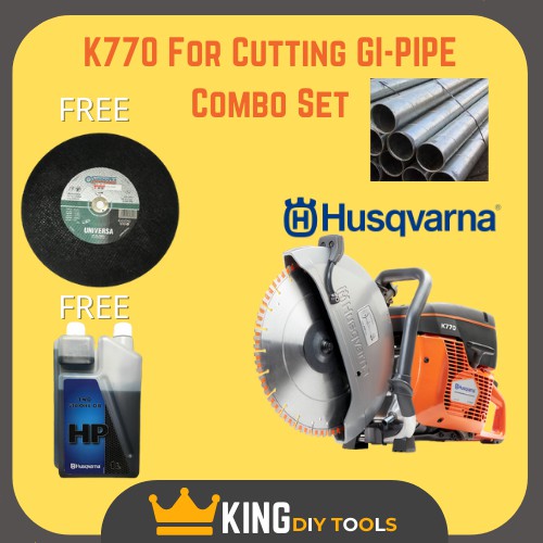 [Free GIFT UP TO RM 100] Husqvarna K770 For Cutting GI-PIPE COMBO SET