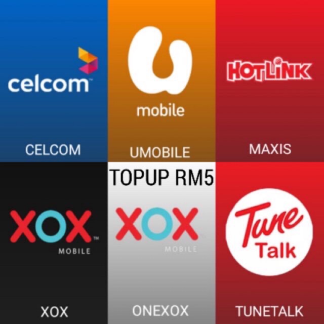 Fast Reload Maxis Celcom Umobile Onexox Tonewow Prepaid Reload Direct Topup Shopee Malaysia