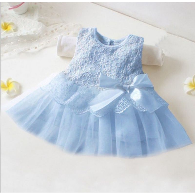 baby dress blue color blue color slave dress