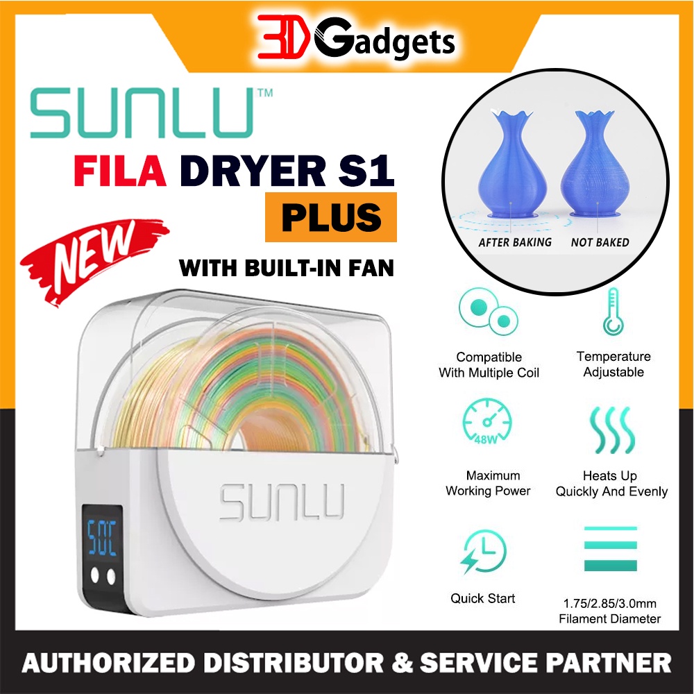 SUNLU FilaDryer S1 PLUS: Filament Dryer Box For 3D Printer Drybox PLA ...