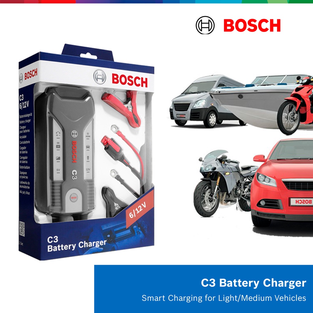 Bosch C3 Battery Charger for Light Medium Vehicles 018999903M Shopee Malaysia