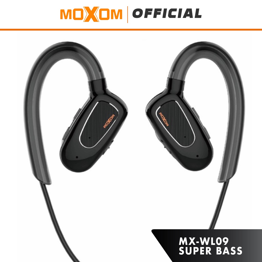 Moxom MX-WL09 Noise Isolation Superbass Wireless Earphone Sport Bluetooth Earphone
