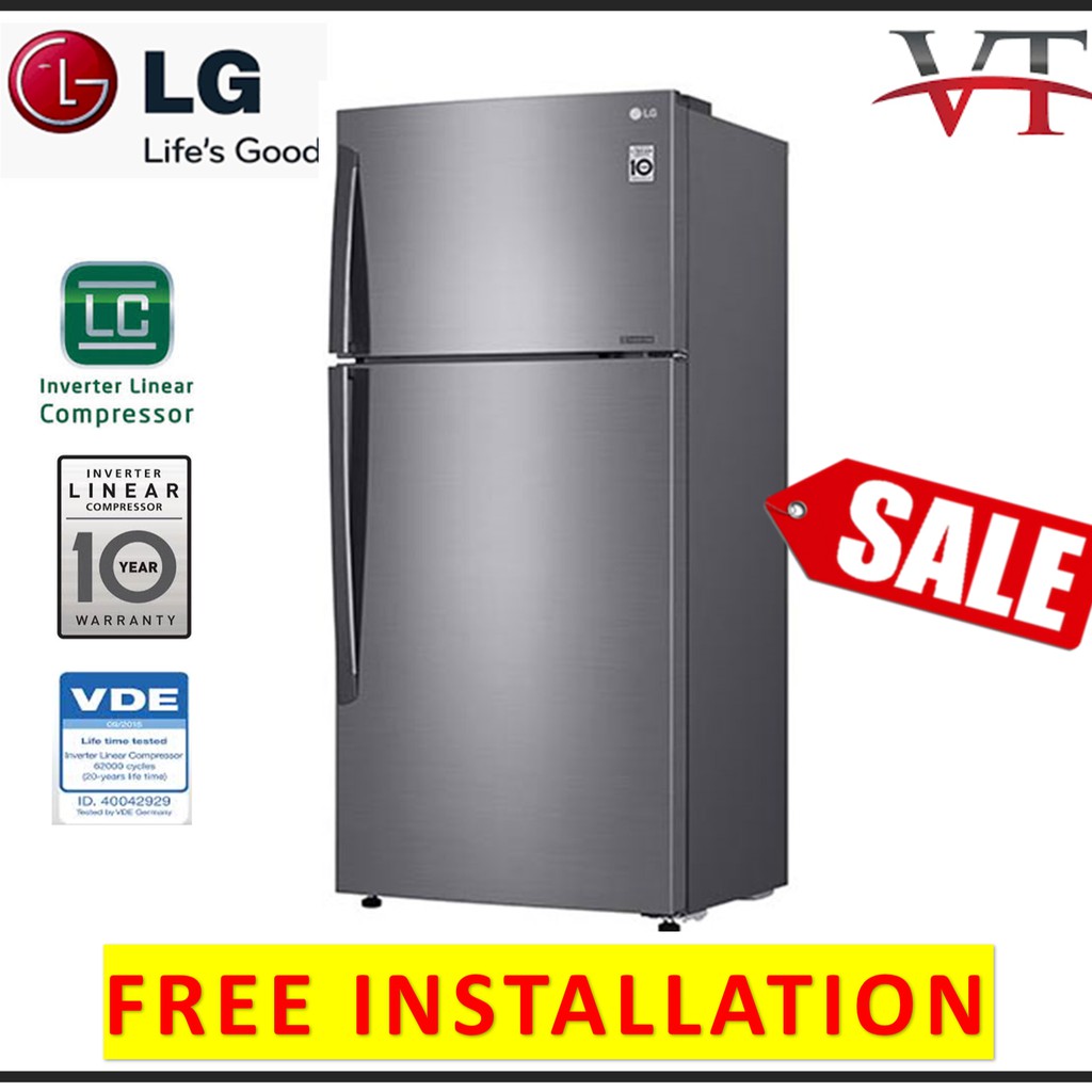 Lg Gn C702hlcc 509l Top Freezer 2 Door Inverter Linear Compressor Inverter Fridge Peti Sejuk Shopee Malaysia