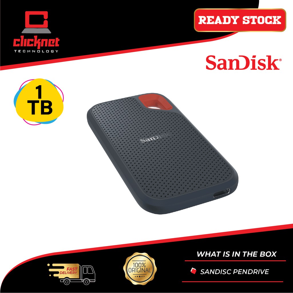 Sandisk external hard drive ssd 1tb extreme portable usb 3 1 type c a