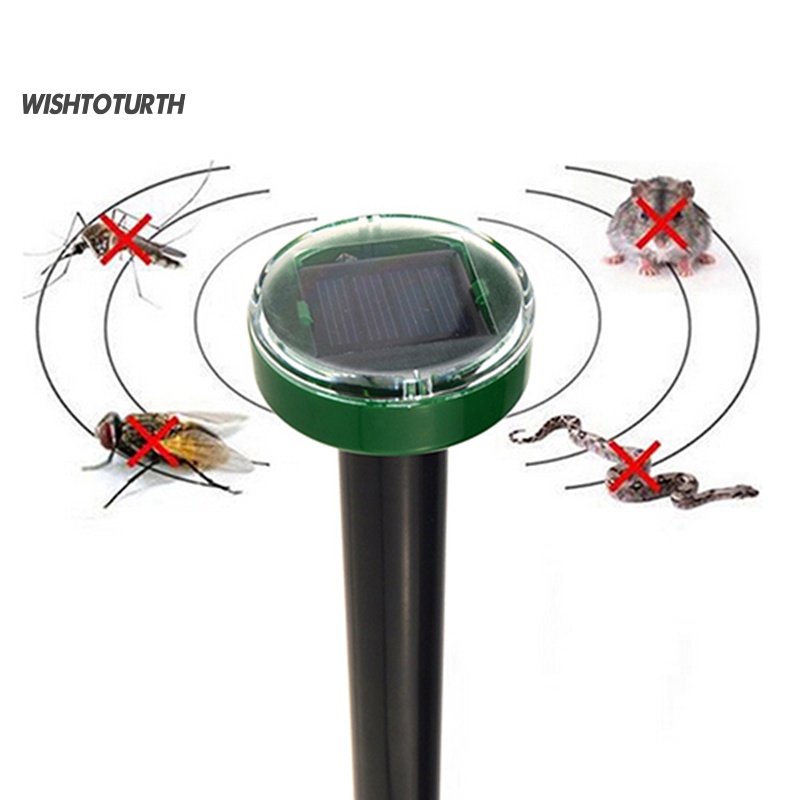 ☼WT Eco-Friendly Solar Power Ultrasonic Gopher Mole Snake Mouse Pest Repeller