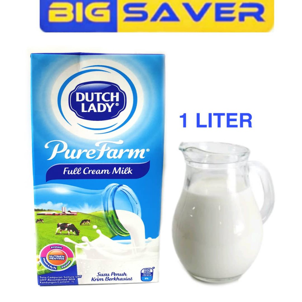 (SAME DAY DELIVERY ) Dutch Lady Pure Farm Full Cream Milk ...