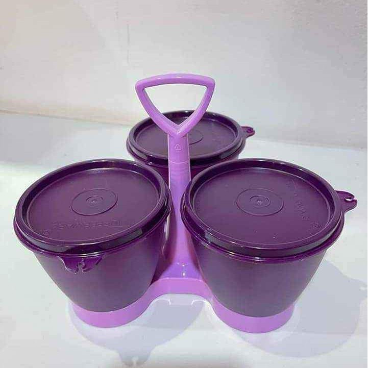 Tupperware Royal Blossom Condimate with One Touch Seal