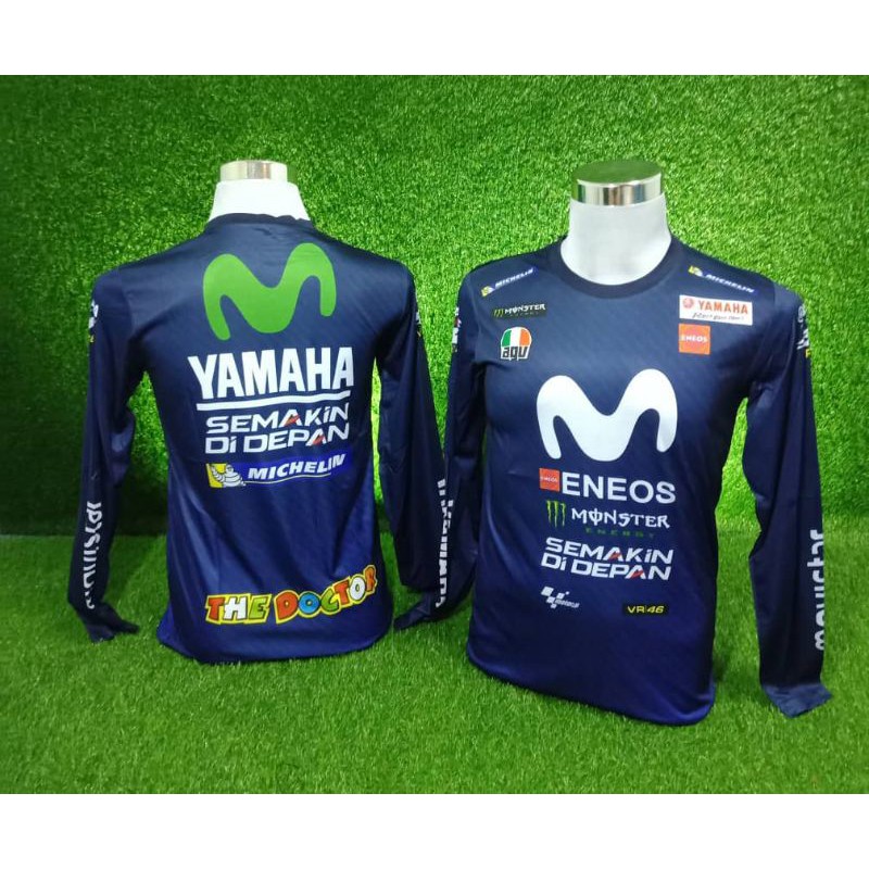 Jersey Motor Yamaha Mgp Biru Lengan Panjang
