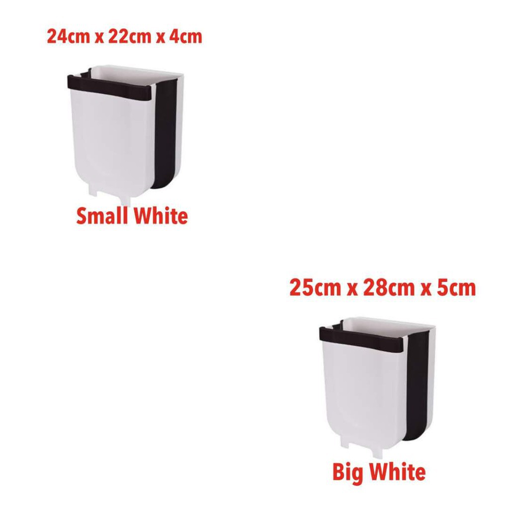 Ready Stock Wall-Mounted Foldable Trash Can Portable Large Size Kitchen Cupboard Door Garbage Can Folding Hanging Trash