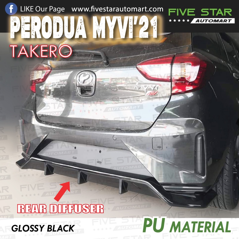 Perodua Myvi 2021 Facelift Takero Rear Diffuser | Shopee Malaysia