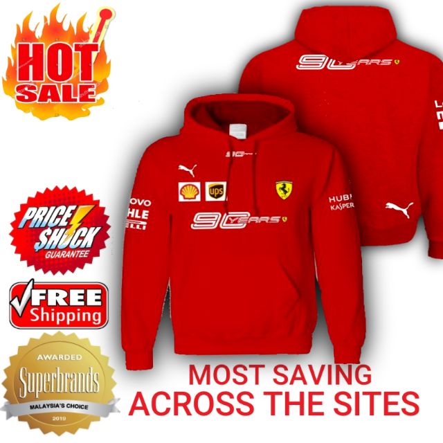 ferrari hoodie red